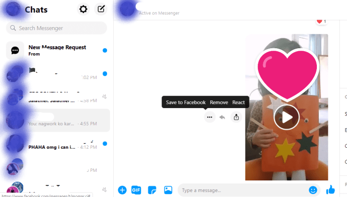 Hur du laddar ner videor från Facebook Messenger 2