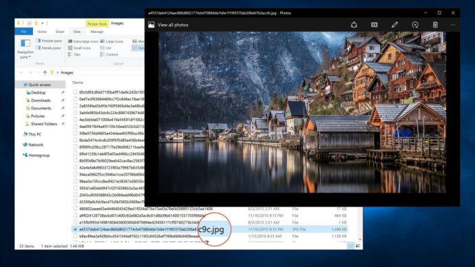Windows byter namn på bilder