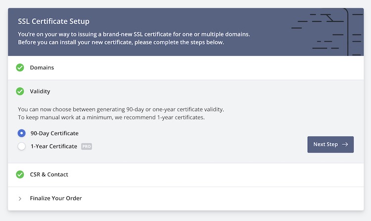 ZeroSSL - Menghasilkan sertifikat SSL 3