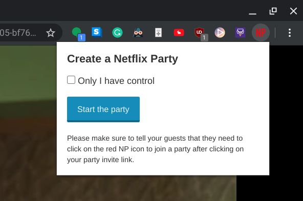 Netflix Party Tonton film bersama dengan teman online