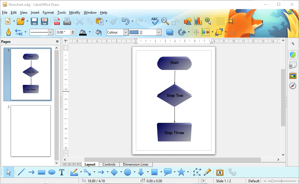 Hur man ställer in ett flödesschema med en LibreOffice giveaway