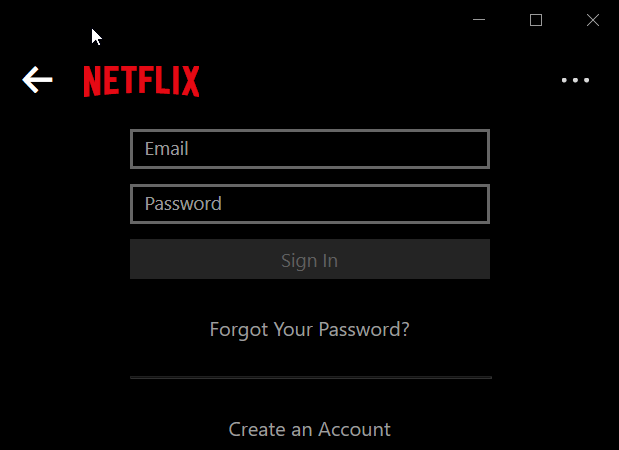 Netflix sign_in kode app_error 100
