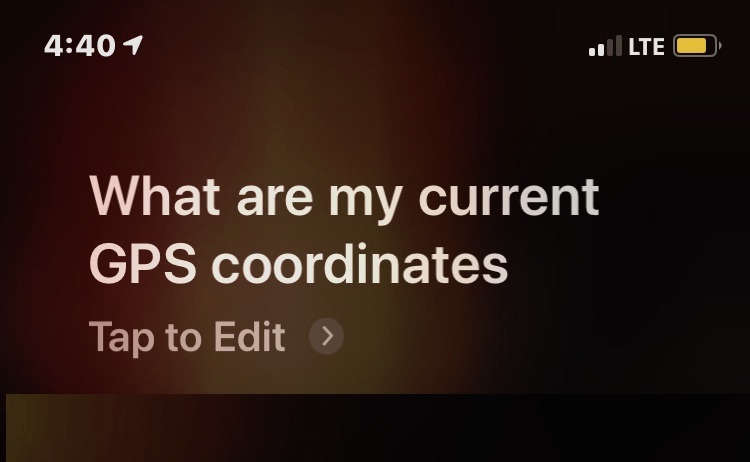 Get current GPS Coordinates from Siri on iPhone
