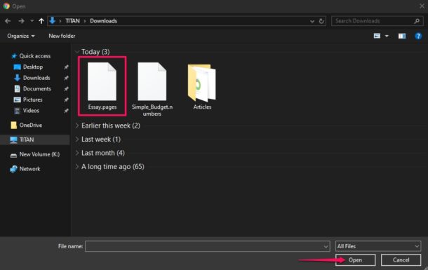 Cómo abrir un archivo de páginas en Windows PC con iCloud