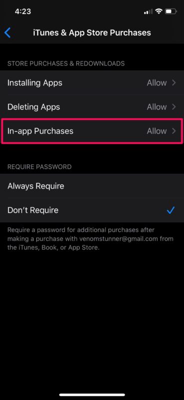 Cómo desactivar las compras en la aplicación con tiempo de pantalla
