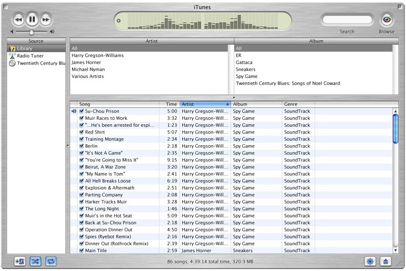 No hay mucha actualización del que presentó Steve Jobs, esto es iTunes 2