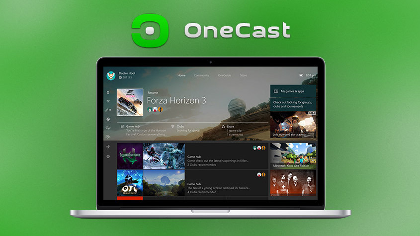 OneCast es una solución de terceros que permite la transmisión de juegos de Xbox a Mac.