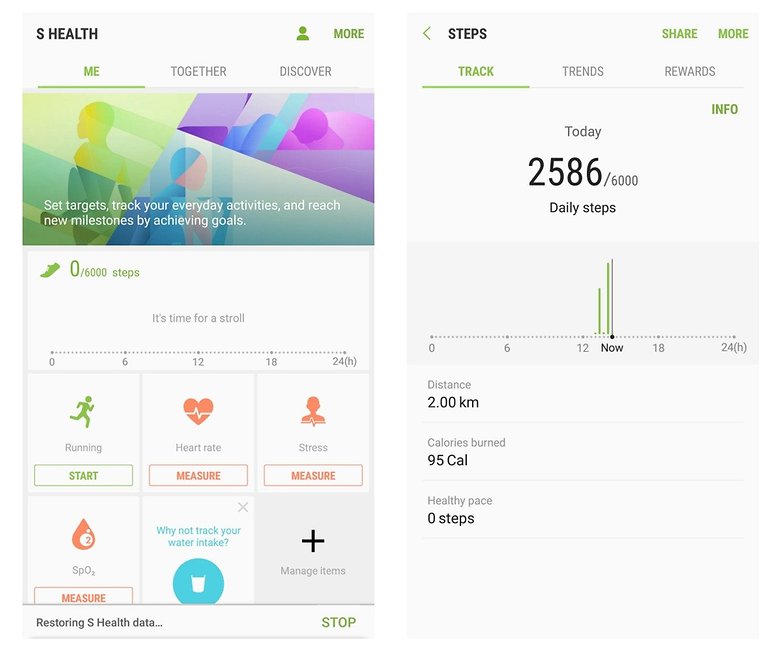 s health captura de pantalla de la aplicación samsung com en
