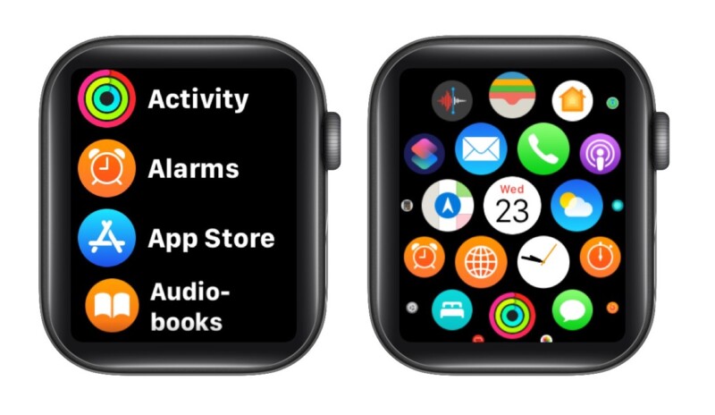 Cambiar el diseño de la aplicación en Apple Watch