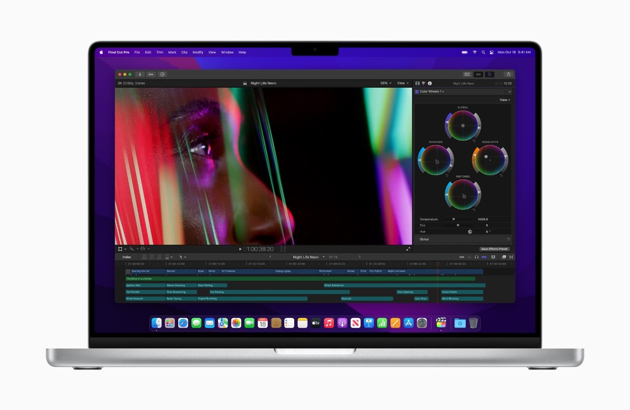 Final Cut Pro en el nuevo 16-pulgadas MacBook Pro