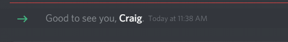 Mensaje de bienvenida de Craig