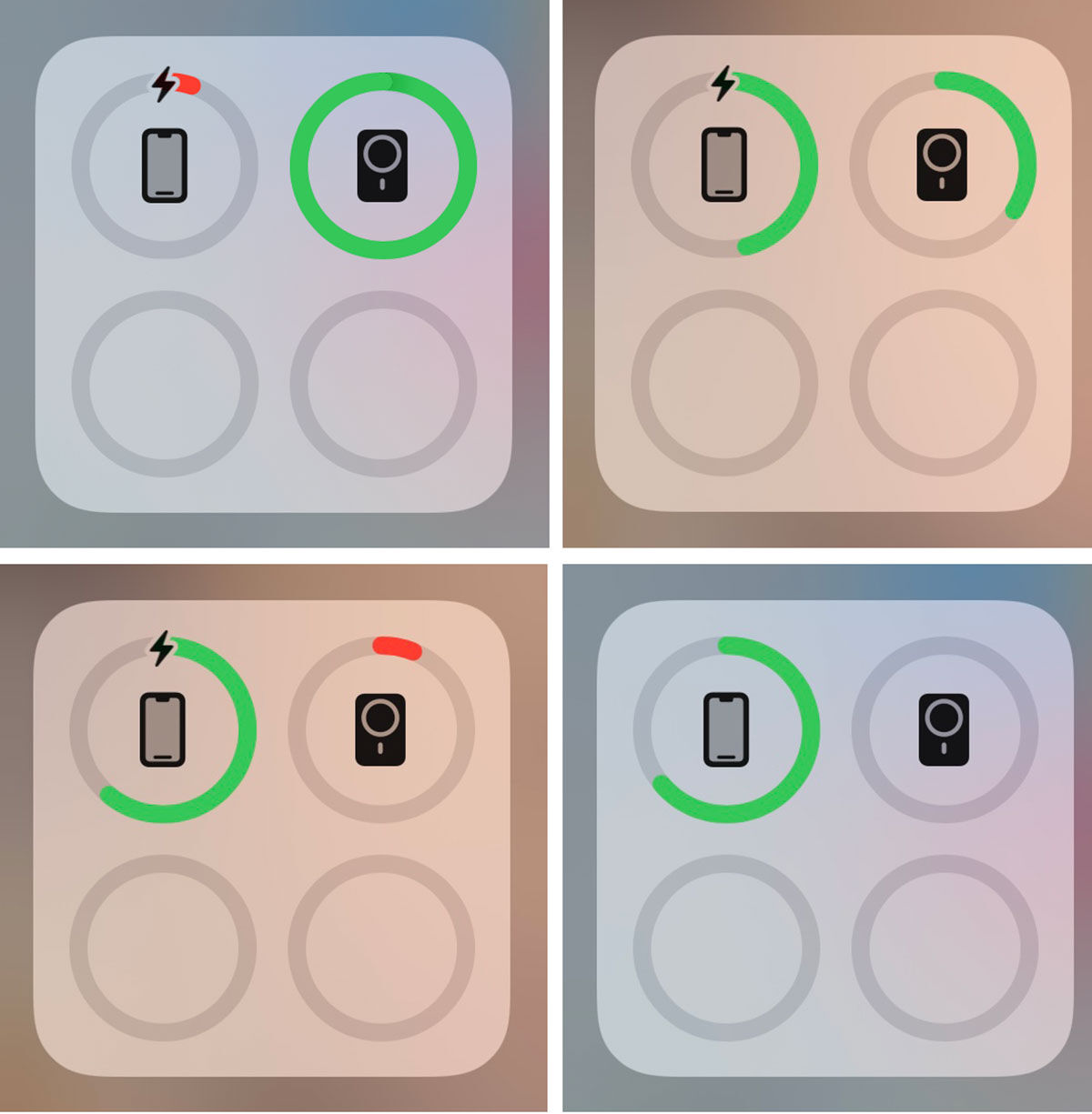 Apple Iconos de carga del paquete de batería MagSafe