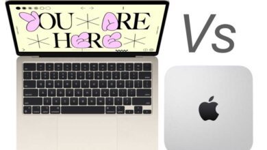 MacBook Air compared to Mac mini