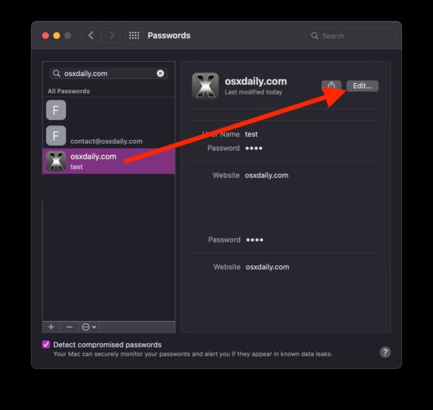 Cómo agregar notas a las entradas del llavero de iCloud en Mac