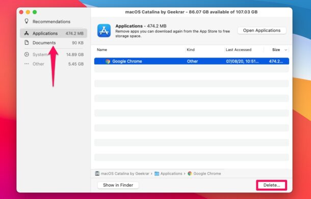 Cómo eliminar archivos en Mac