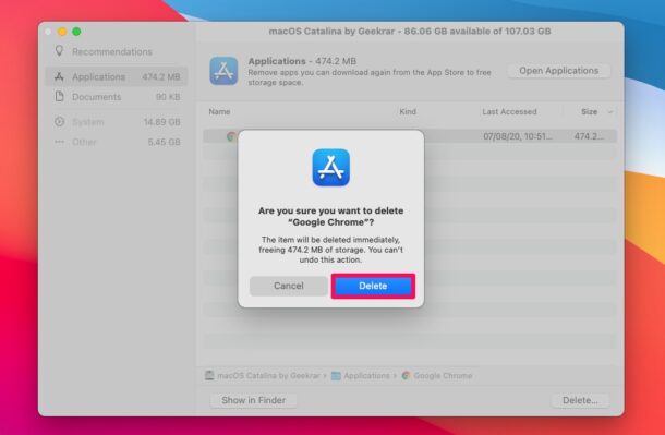 Cómo eliminar archivos en Mac
