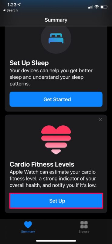Cómo configurar niveles de ejercicio cardiovascular en iPhone y Apple Watch