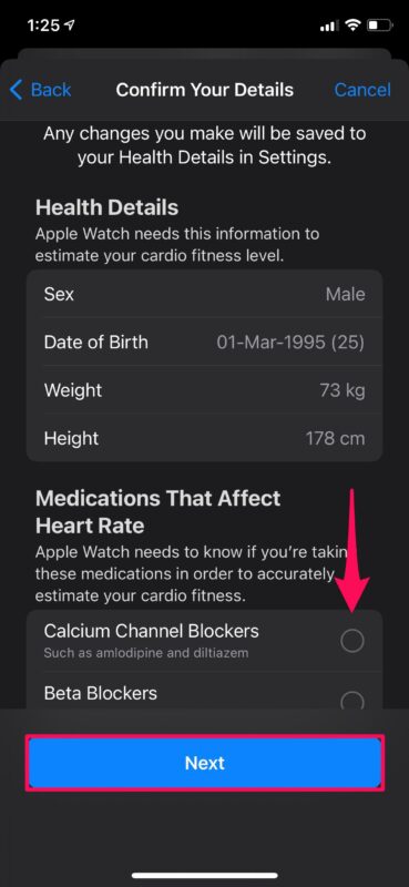 Cómo configurar niveles de ejercicio cardiovascular en iPhone y Apple Watch