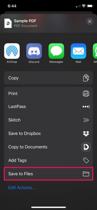 Cómo guardar archivos recibidos a través de iMessage en iPhone y iPad