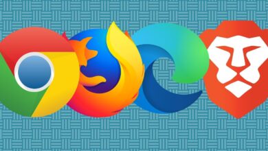 Chrome, Firefox, Edge, and Brave logos.