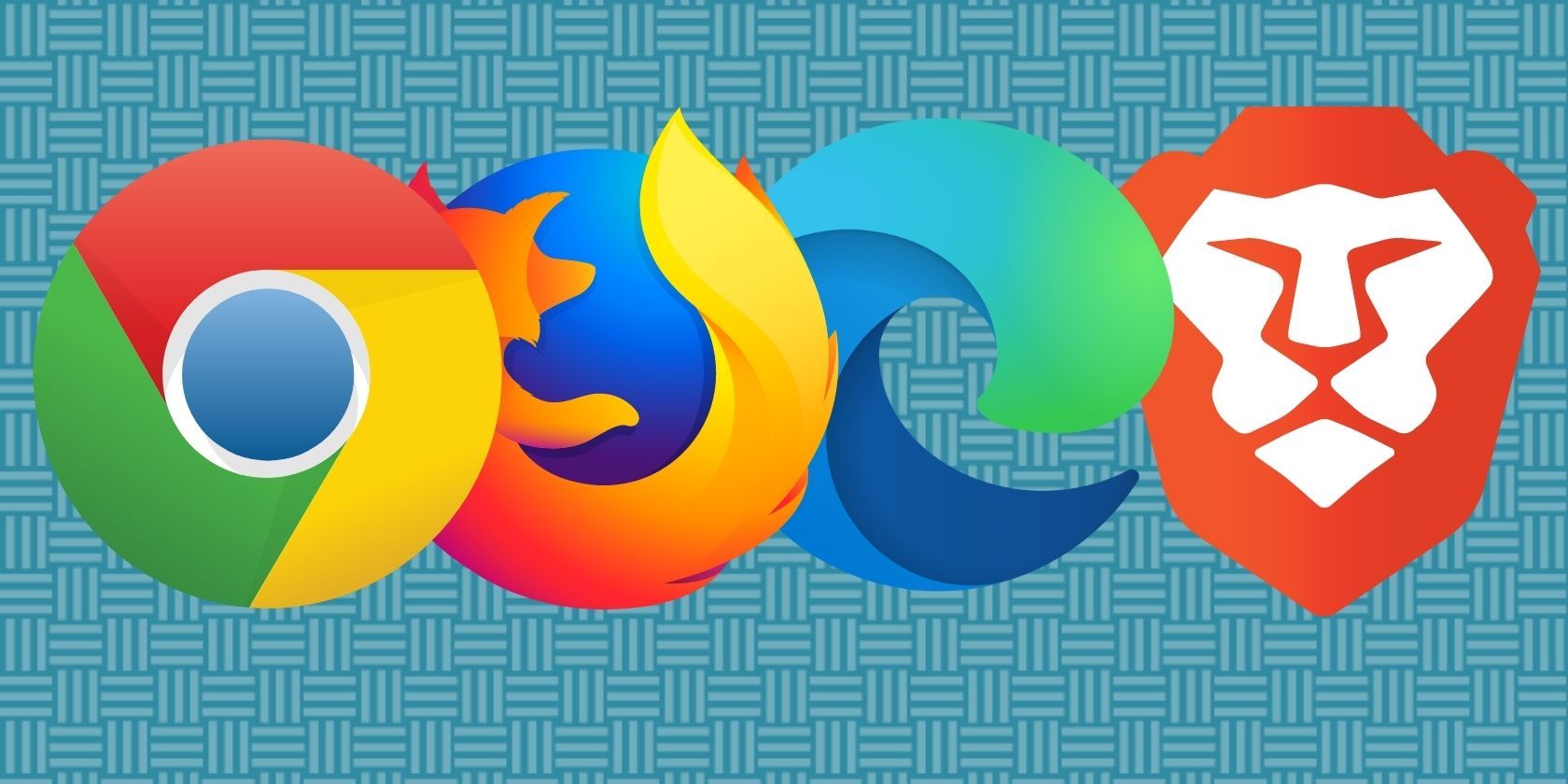 ChromeFirefox, Edge y Brave logotipos.