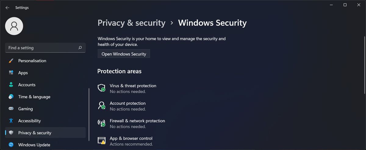 Windows 11  búsqueda de virus