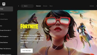 The Epic Games Launcher software