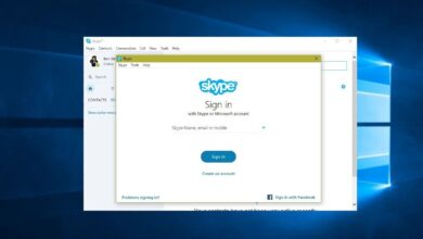 Two Skype windows on a Windows 10 desktop