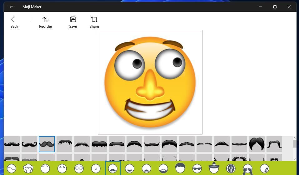 Un emoji diseñado en Moji Maker