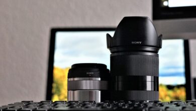 A camera lens and PC