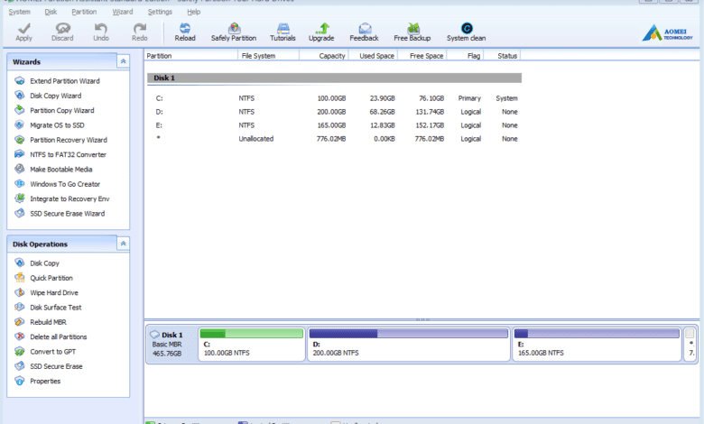 AOMEI Partition Assistant Edition 7.0