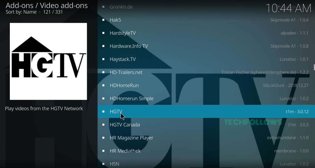 Seleccionar HGTV