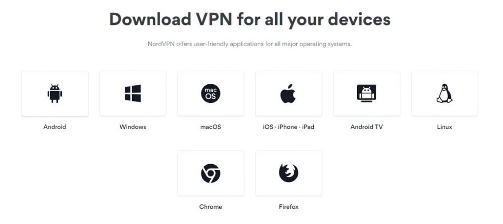 Dispositivos compatibles con NordVPN