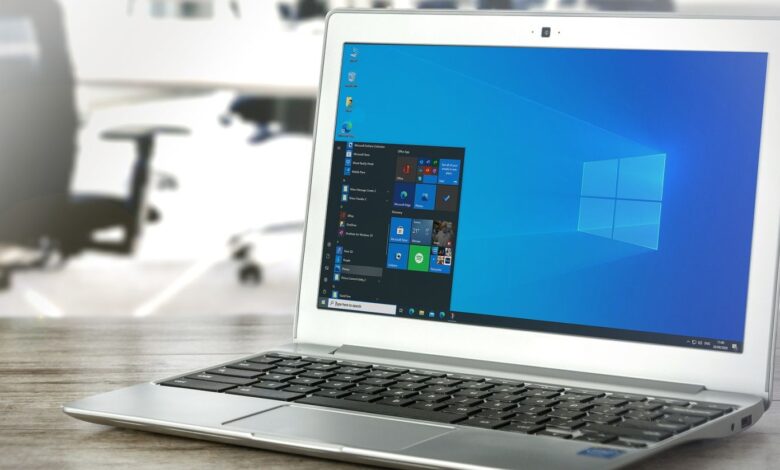 Windows 10 PC on a desk