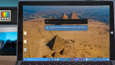 Windows Laptop with PowerToys Run Web Search Open