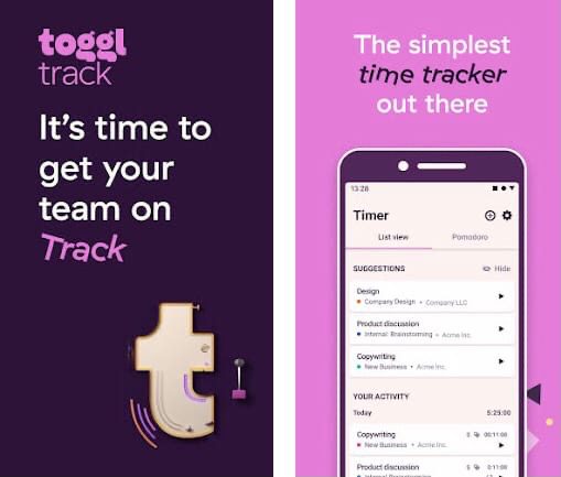 Toggl Seguimiento de horas y registro de tiempo3