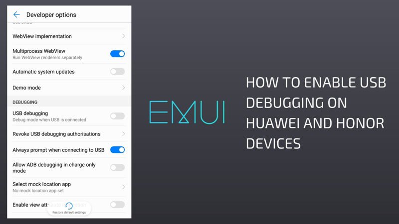 Cómo activar la depuración USB en dispositivos Huawei y Honor