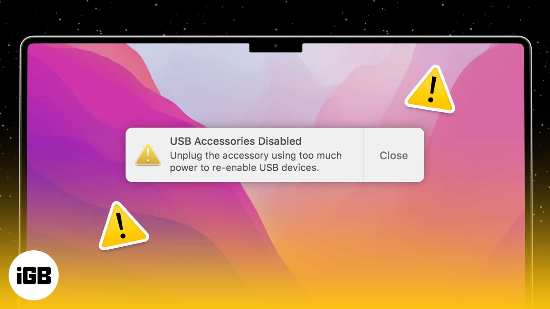 Cómo reparar el error de accesorios USB desactivados en Mac