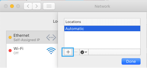 Agregar opción de ubicación de red en Mac