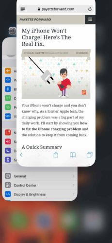 cerrar aplicaciones iphone x app switcher