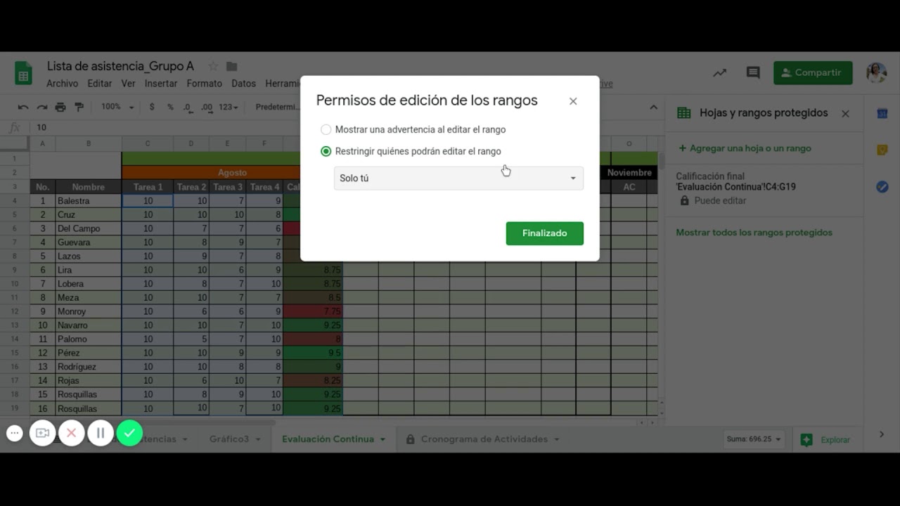 Como bloquear celdas en Google Sheets: 5 pasos fáciles en 2025