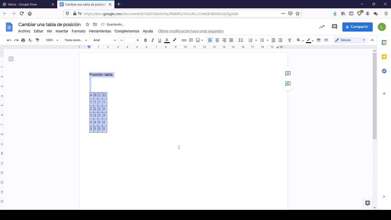 Como mover una tabla en Google Docs: 5 pasos sencillos para lograrlo