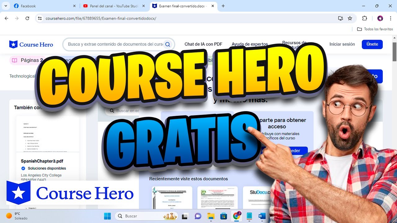 Como ver un documento de Course Hero gratis: 7 pasos fáciles