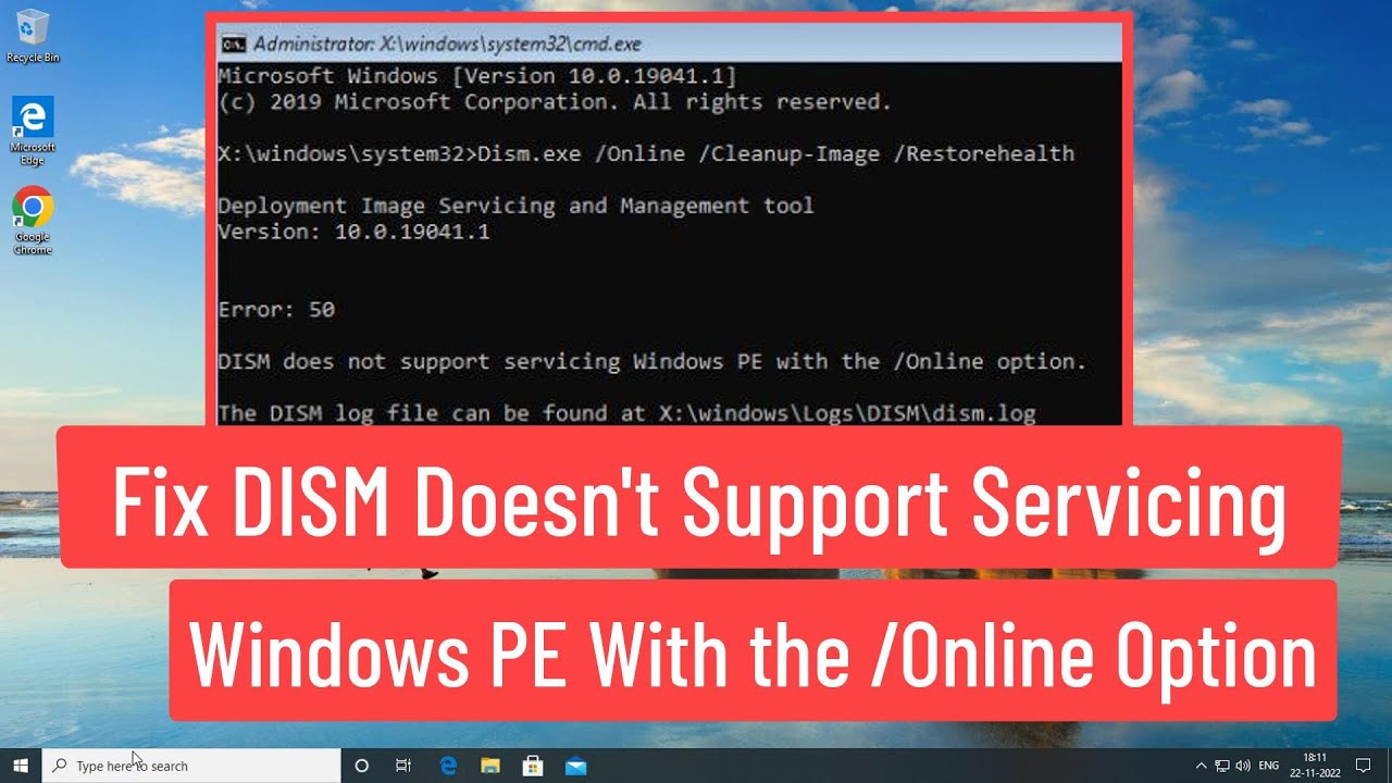 Dism no admite la prestación de servicio a windows pe con la opción online: 7 soluciones efectivas para resolverlo