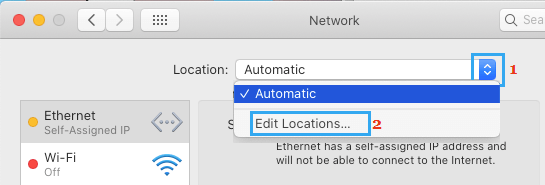 Editar ubicaciones de red en Mac