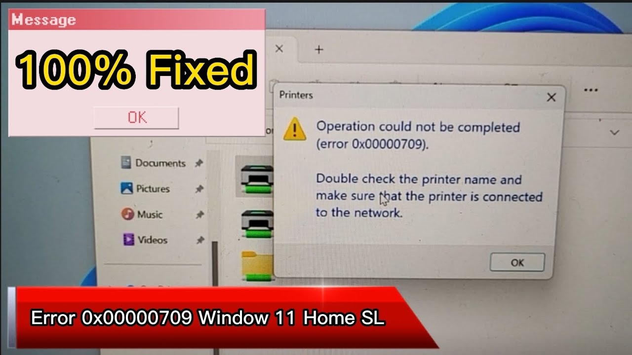 Error 0x709 impresora: 5 soluciones rápidas y efectivas