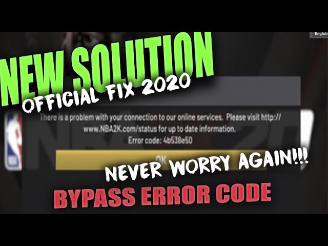 Error NBA 2K20 4B538E50: 5 soluciones rápidas para corregirlo