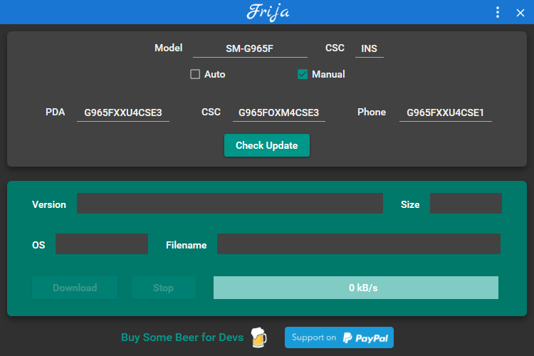 Descargue la herramienta Frija y cómo usarla para descargar el último firmware de Samsung Stock