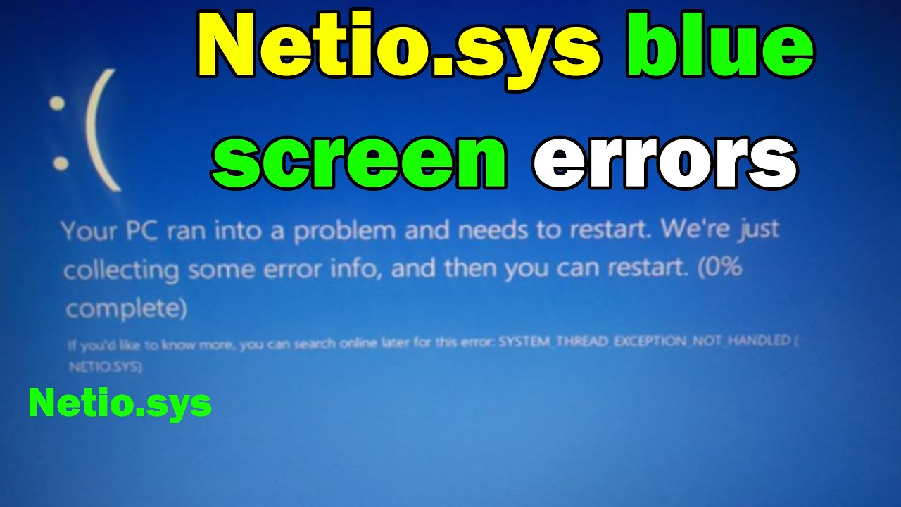 Netio.sys 5 soluciones efectivas para solucionar errores