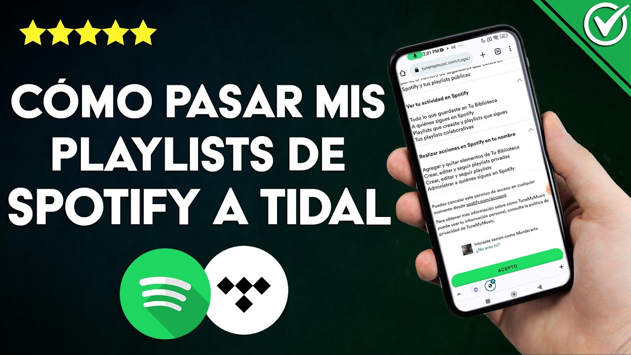 Pasar listas de Spotify a Tidal: 5 pasos sencillos que debes seguir